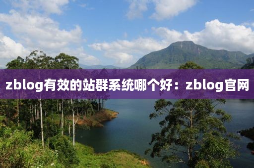 zblog有效的站群系统哪个好：zblog官网